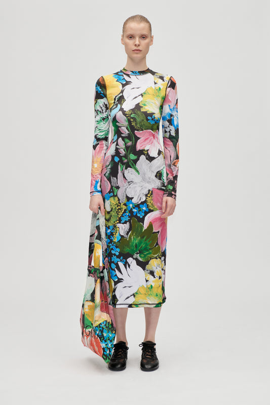 Stocking Jersey, Pullover Long Sleeve Midi Dress