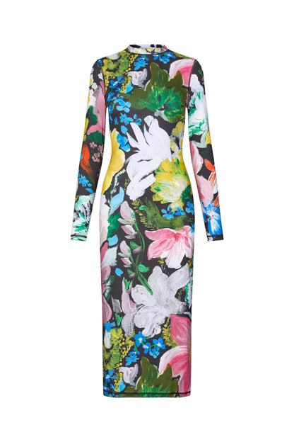 Stocking Jersey, Pullover Long Sleeve Midi Dress