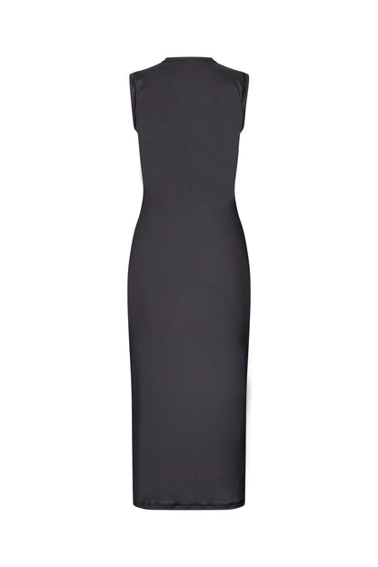 Stocking Jersey, Elastic Tank Crewneck Dress