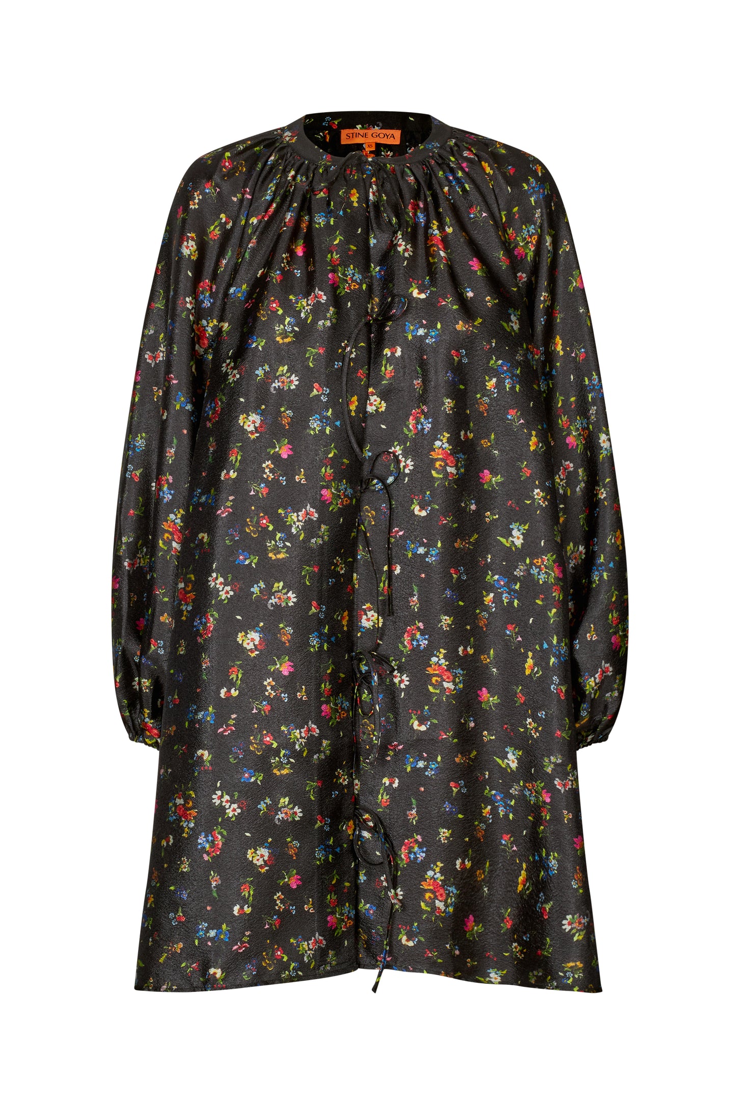 Flat Textured Poly, Voluminous Bow Dress