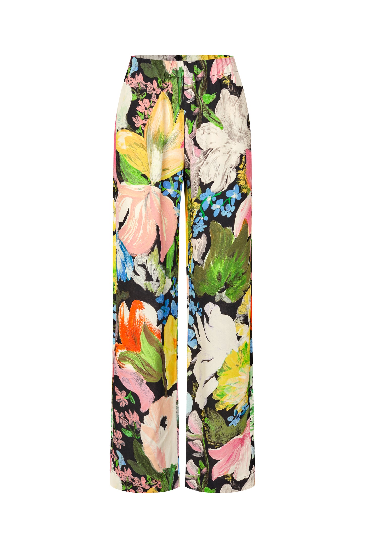 Heavy Dry Viscose, Elasticated Long Pants
