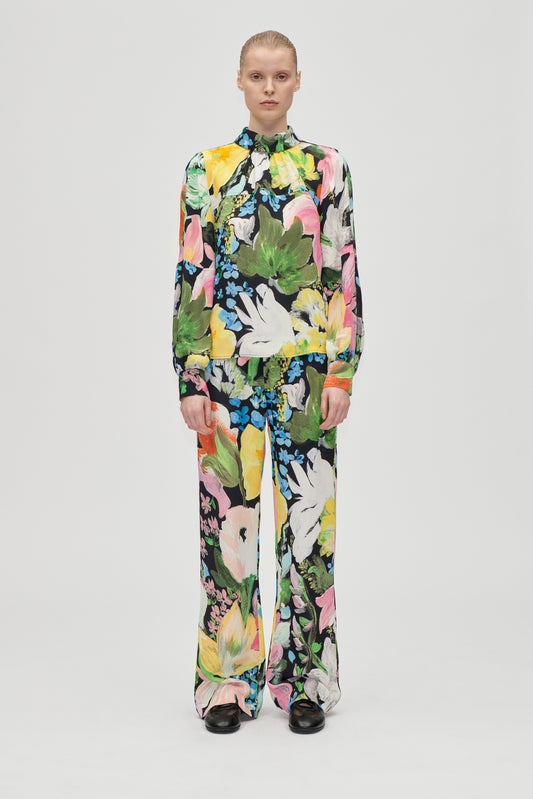 Heavy Dry Viscose, Elasticated Long Pants