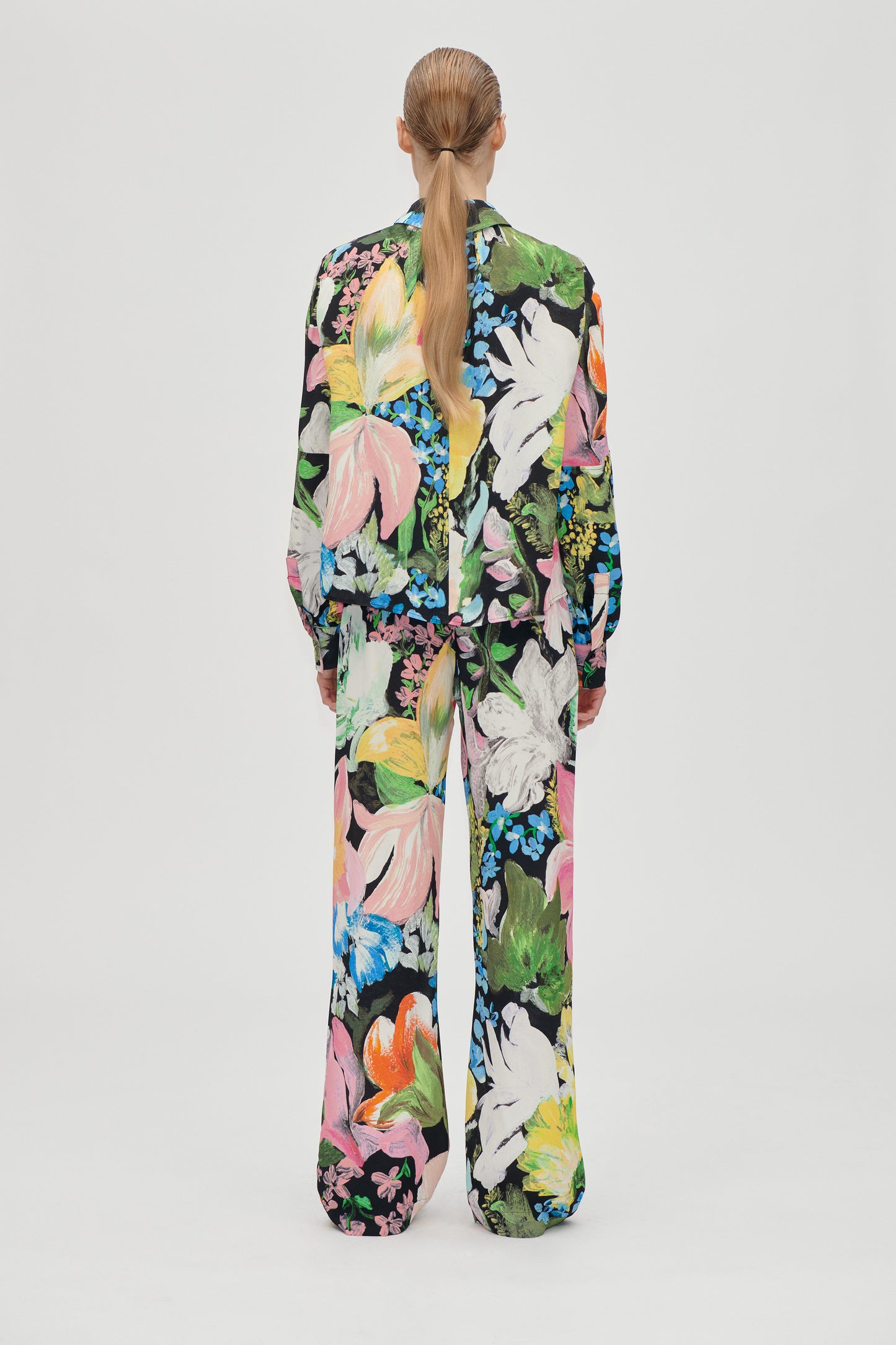 Heavy Dry Viscose, Elasticated Long Pants