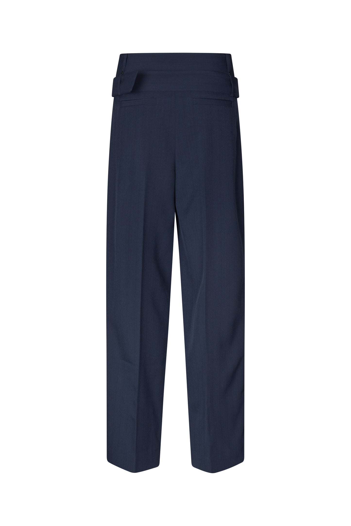 Pinstripe Tailoring, Belted Tailored Pants
