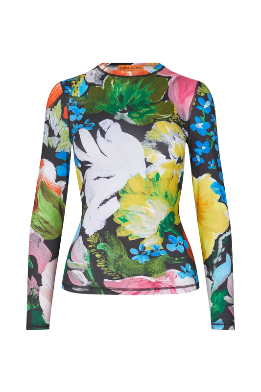 Stocking Jersey, Elastic Long Sleeve Top