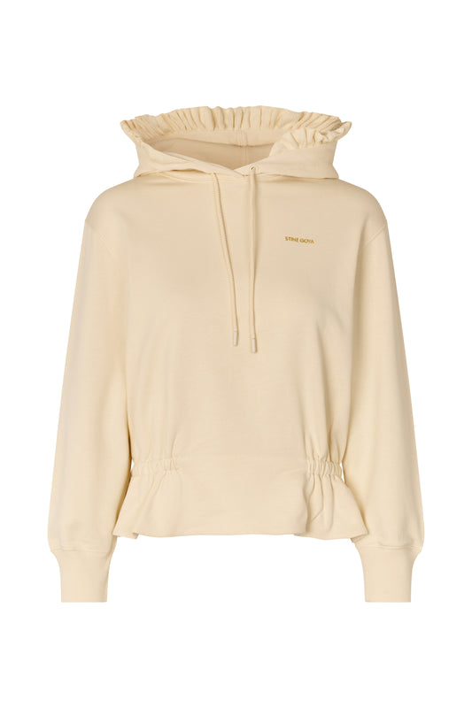 2430 Terry, Ruffled Hoodie Sweatshirt