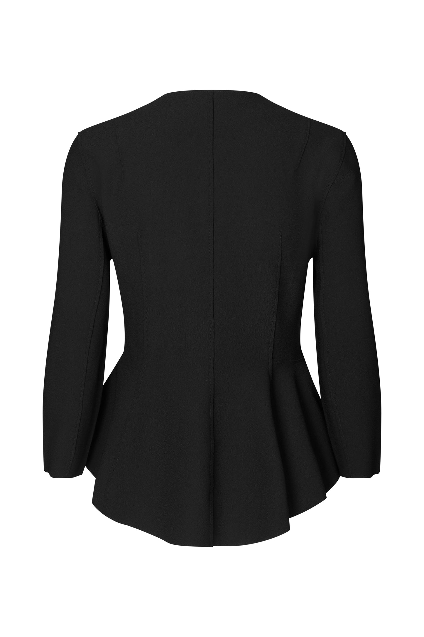 2525 Double-Layer Crepe, Flared Button-Up Top