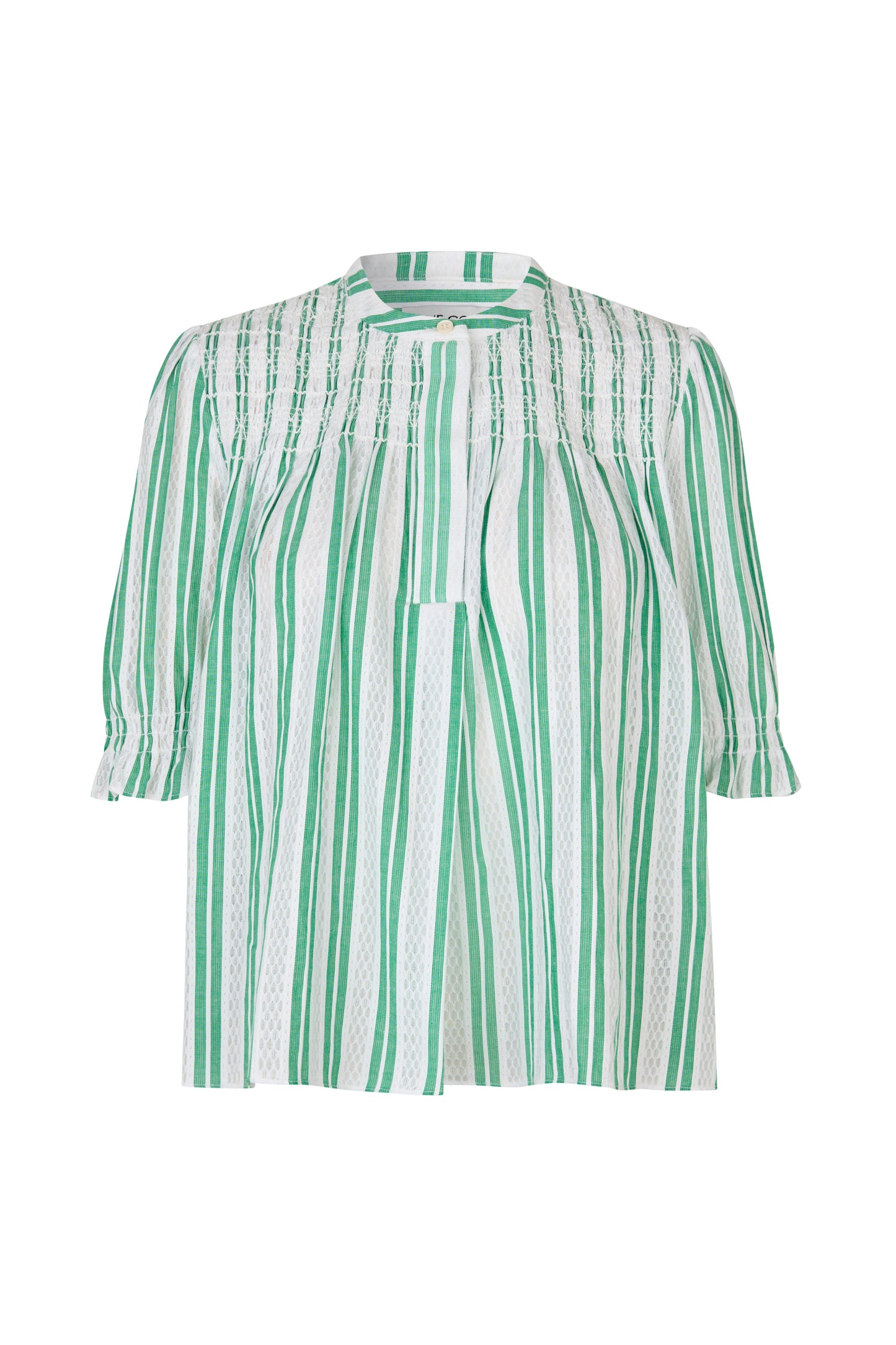 2367 Smocked Cotton, Smocked Gathered Top