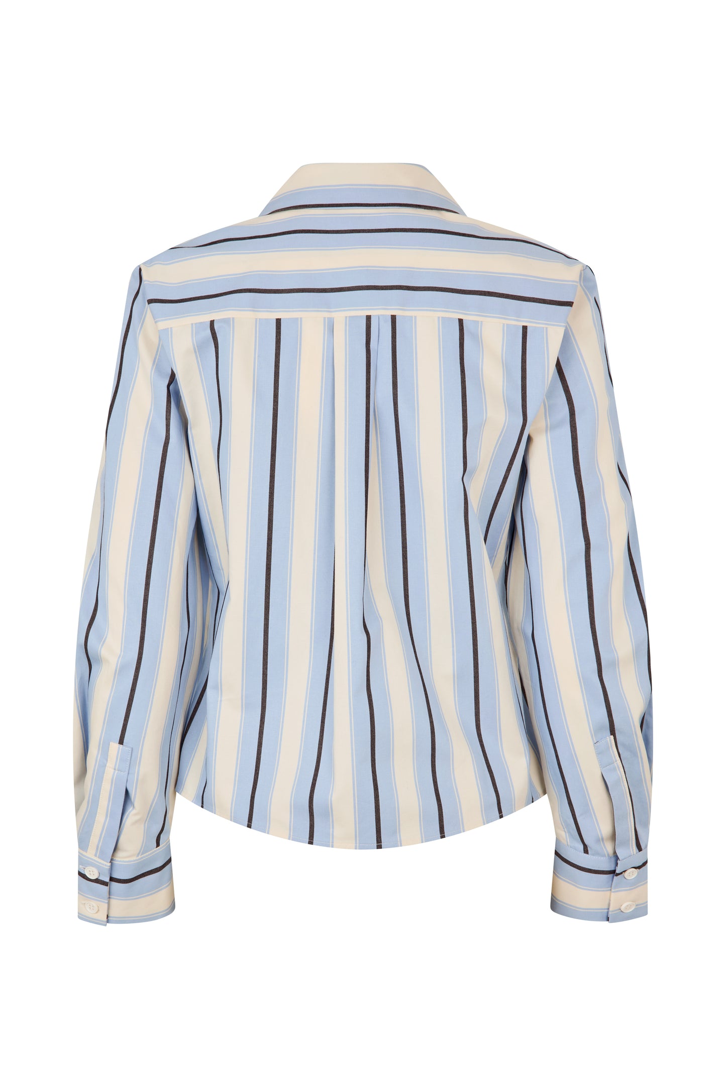 2529 Heavy Stripe Cotton, Sharp Hem Boxy Shirt