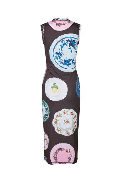 2244 Stocking Jersey, Elastic Tank Crewneck Dress