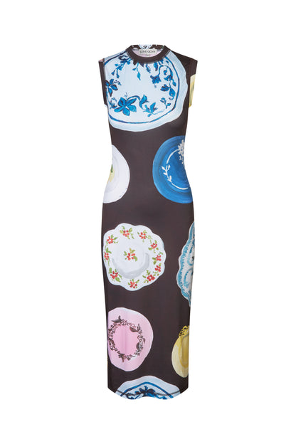 2244 Stocking Jersey, Elastic Tank Crewneck Dress