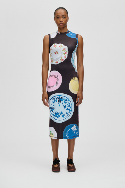 2244 Stocking Jersey, Elastic Tank Crewneck Dress