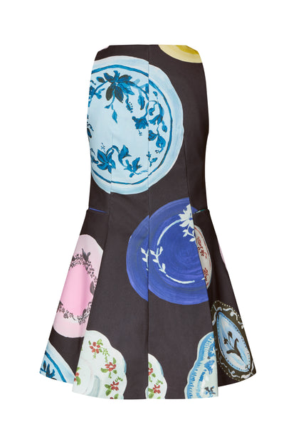 2330 Double Sided Crepe, Sleeveless Button-Up Mini Dress