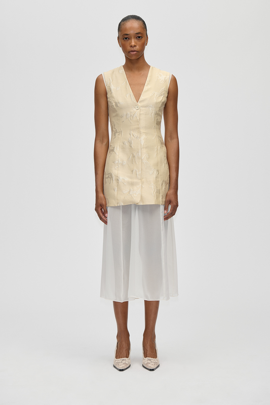 2503 Jacquard Tailoring, Waistcoat Tailored Midi Dress