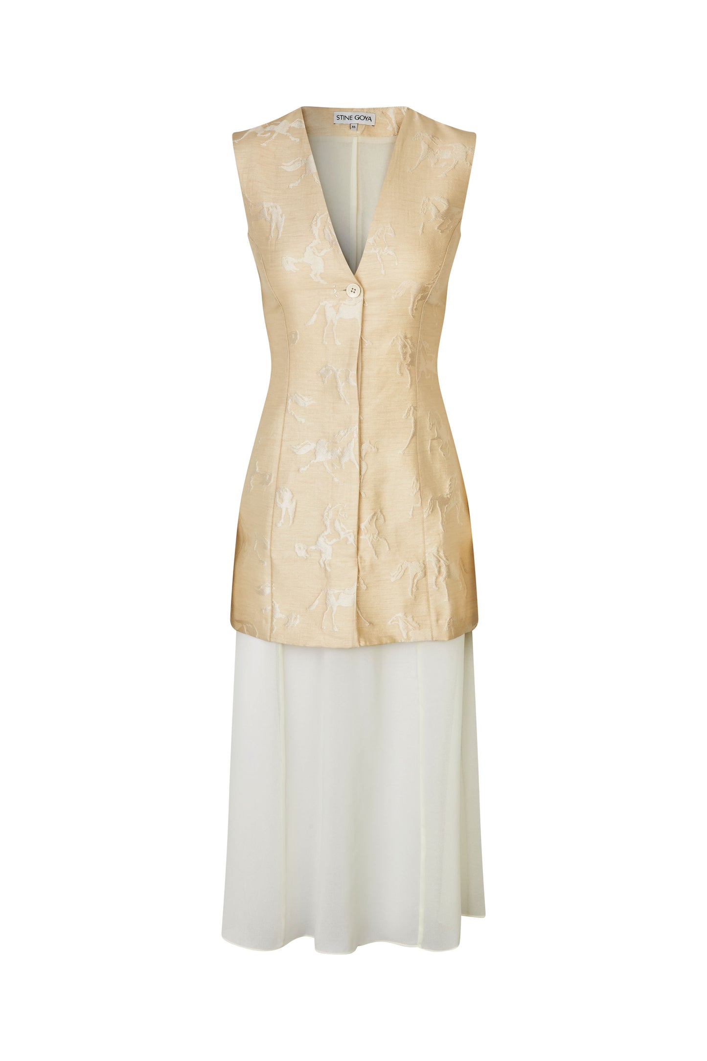 2503 Jacquard Tailoring, Waistcoat Tailored Midi Dress