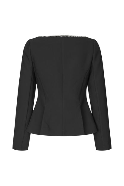 2360 Structured Crepe, Square Neckline Tailored Jacket