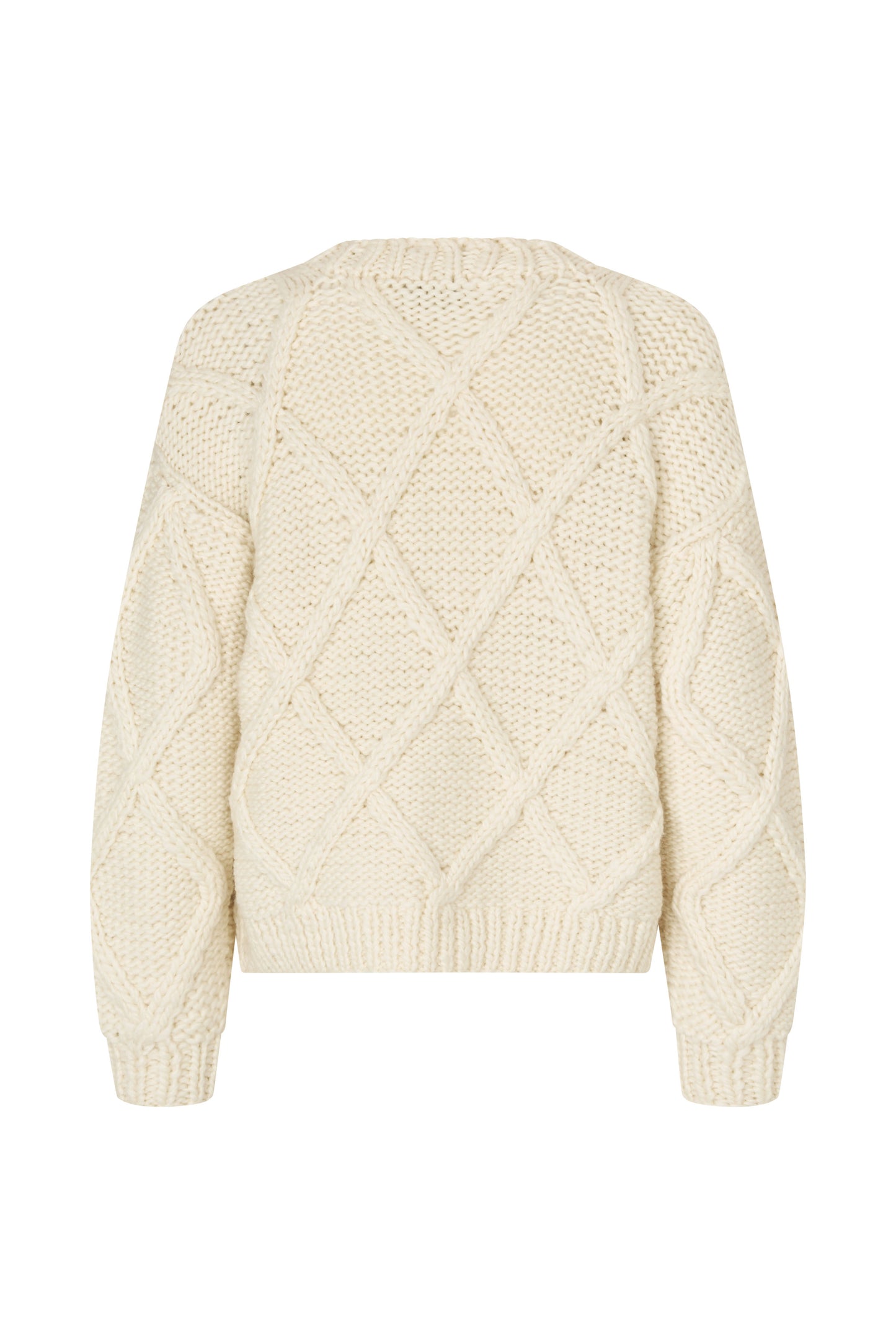 2497 Handknit, Handknit Cable Sweater