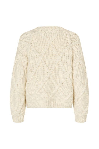 2497 Handknit, Handknit Cable Sweater