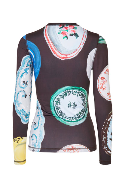 2244 Stocking Jersey, Elastic Long Sleeve Top