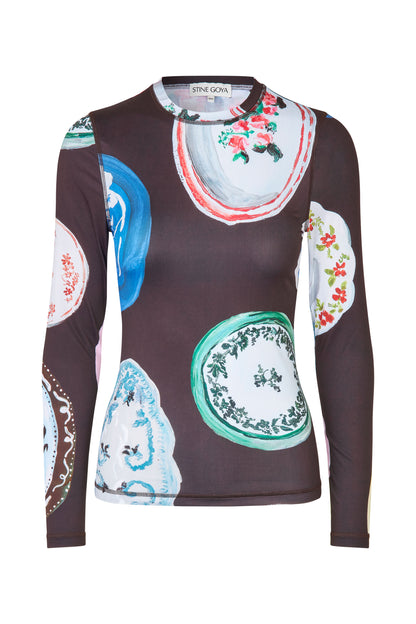 2244 Stocking Jersey, Elastic Long Sleeve Top