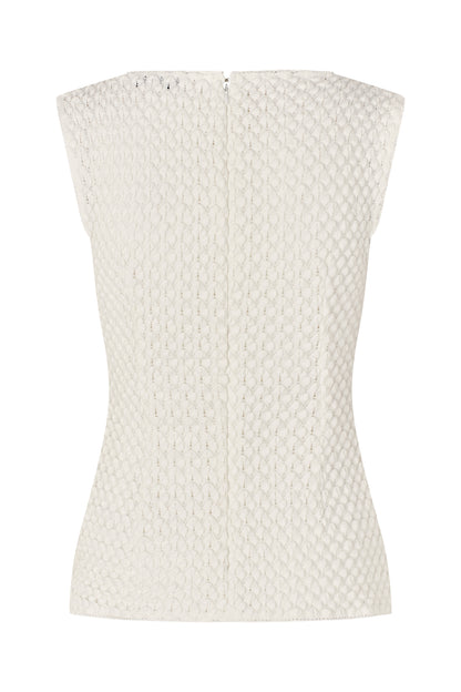 2479 Crochet Lace, Boatneck Tank Top