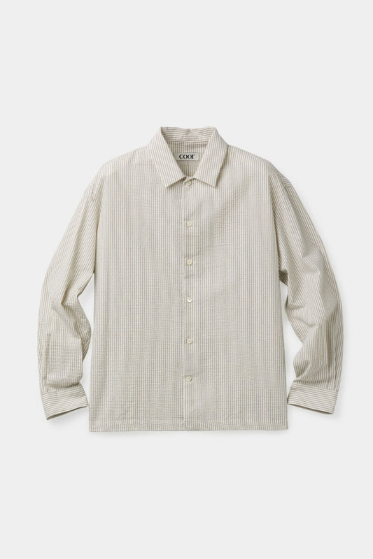 STRIPE COTTON LOUNGE SHIRT