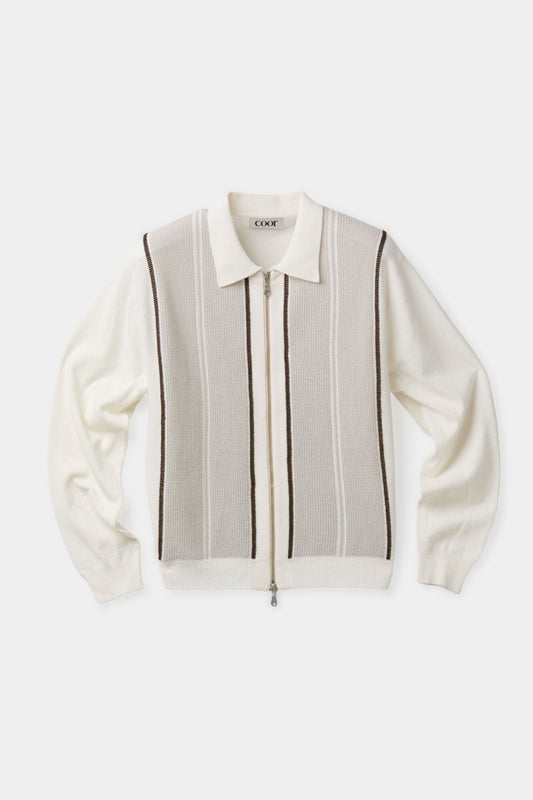 SAN REMO COLLAR ZIP-UP SWEATER