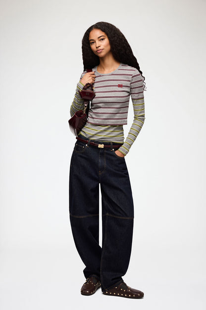 Soft Cotton Rib Long Sleeve Double layer