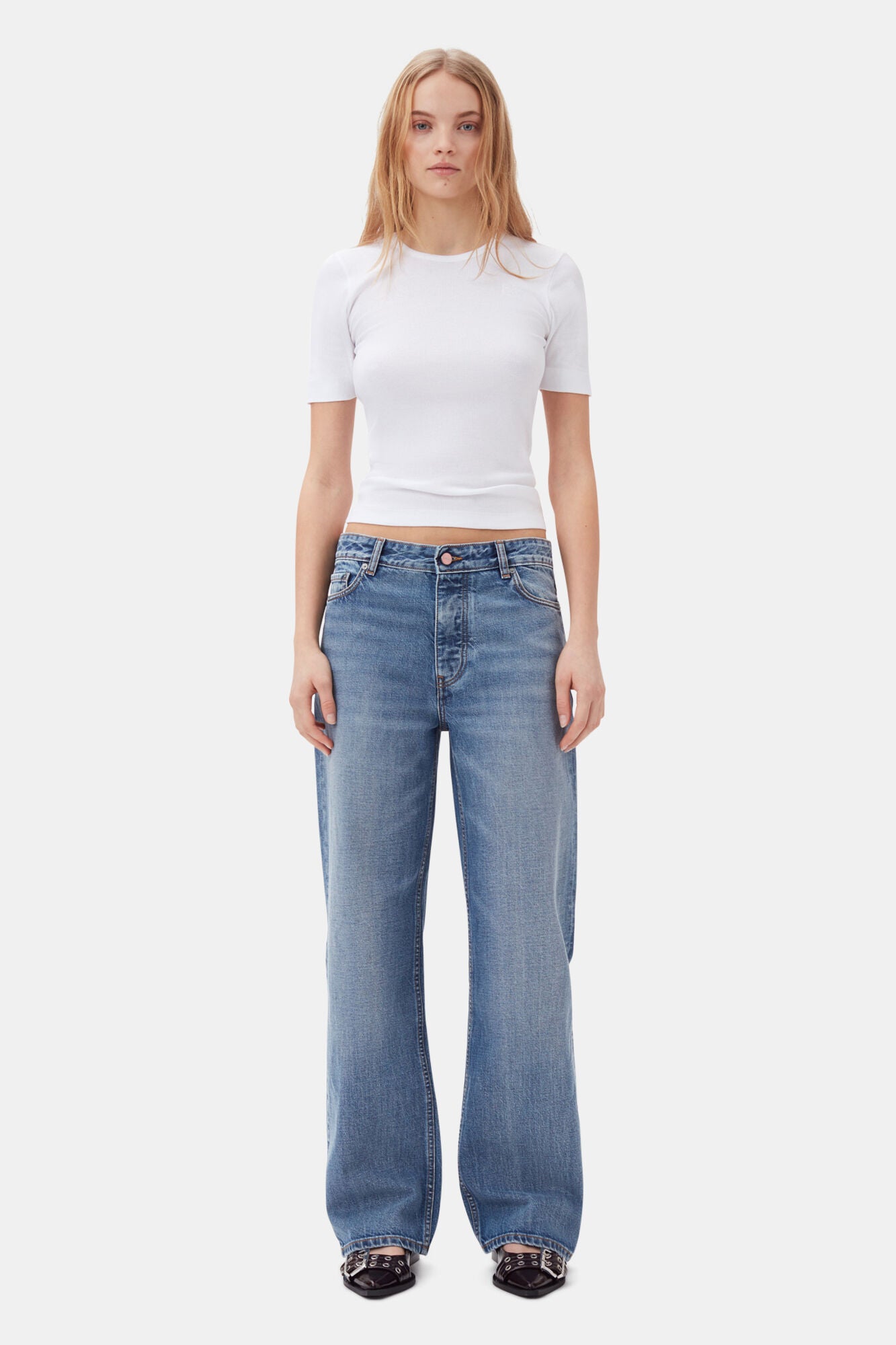 Soft Cotton Rib Short Sleeve T-Shirt