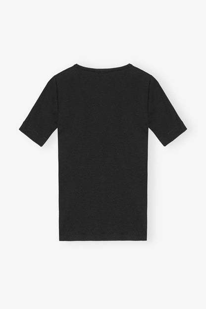 Soft Cotton Rib Short Sleeve T-Shirt
