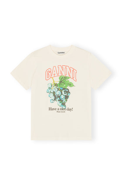 Basic Cotton Jersey Grapes Relaxed T-shirt