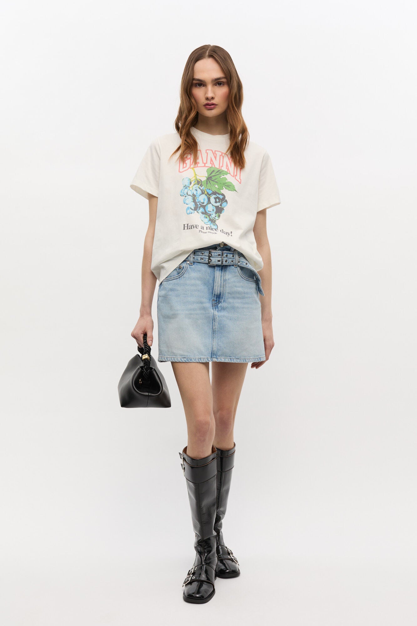 Basic Cotton Jersey Grapes Relaxed T-shirt