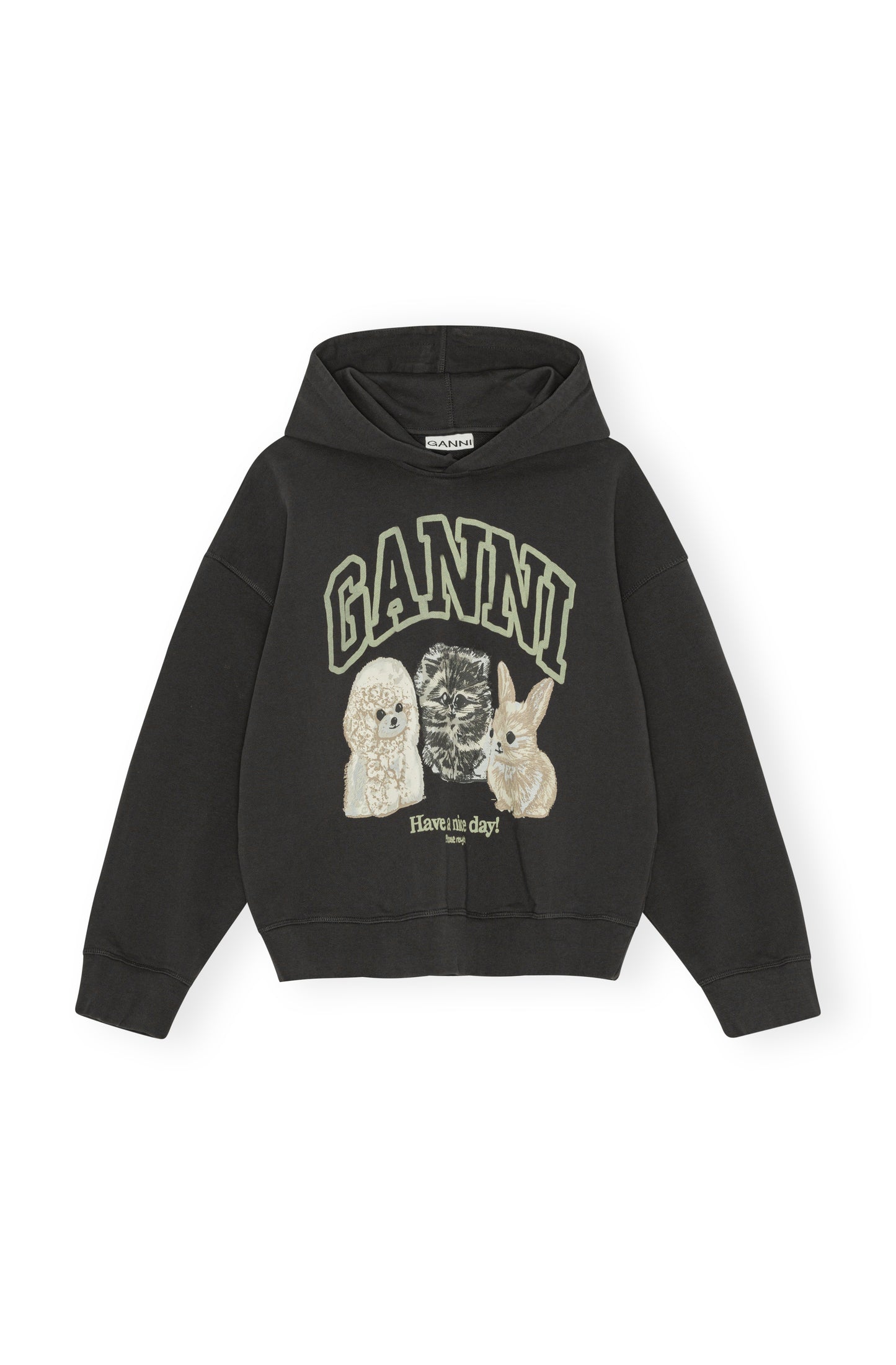 Isoli Oversize Animals Crop Hoodie