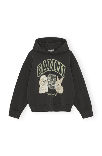 Isoli Oversize Animals Crop Hoodie