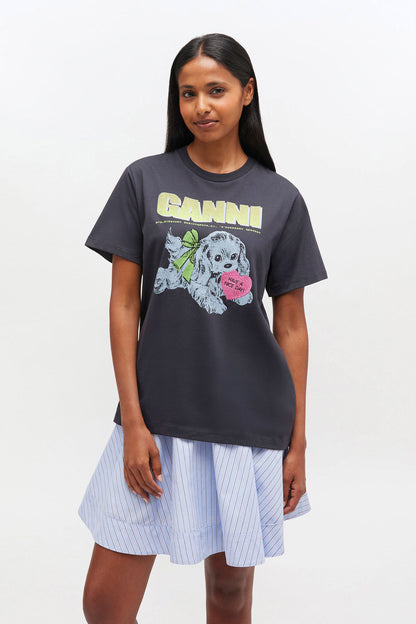 Basic Cotton Jersey Neon Puppy T-shirt