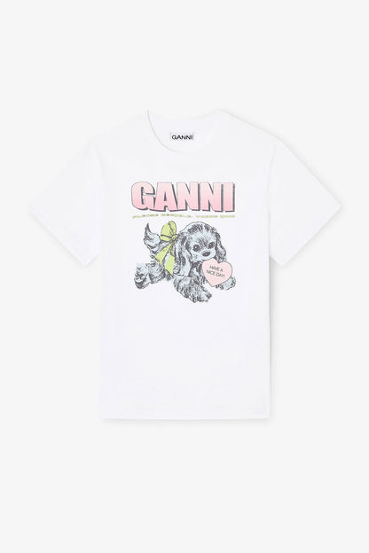 Basic Cotton Jersey Neon Puppy T-shirt