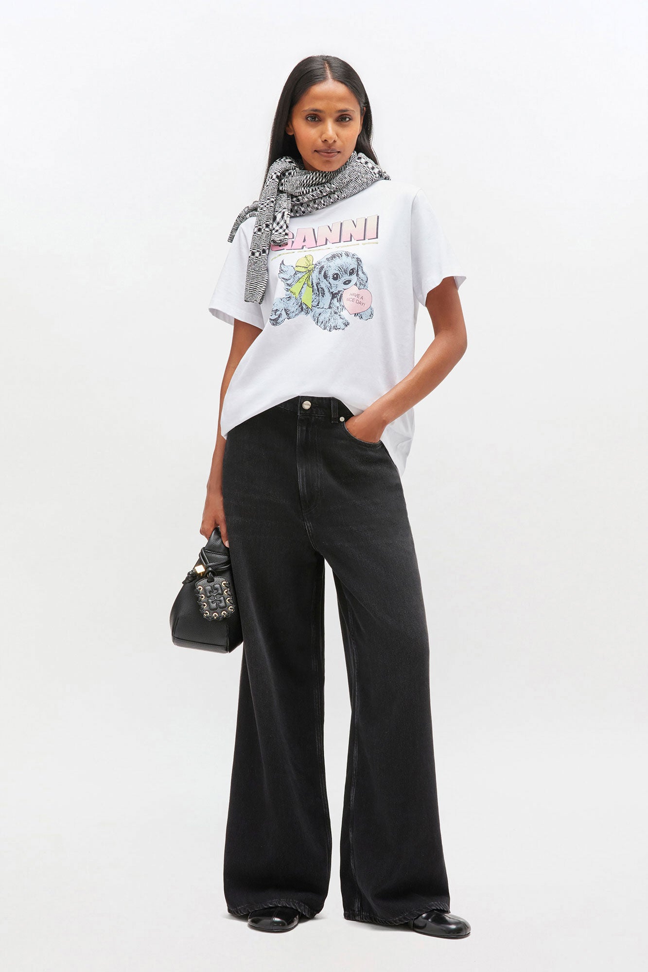 Basic Cotton Jersey Neon Puppy T-shirt