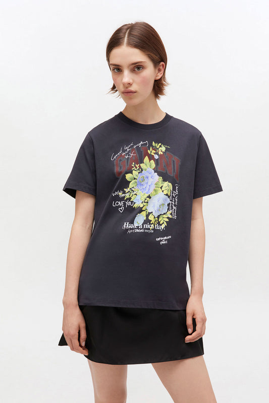 Basic Cotton Jersey Rose T-shirt