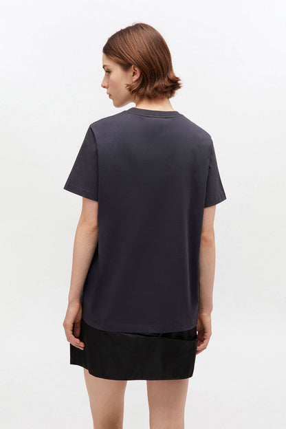 Basic Cotton Jersey Rose T-shirt