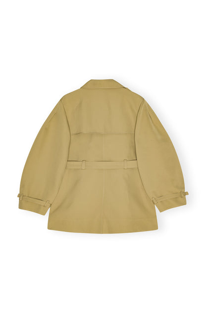 Heavy Twill Midi Trench Coat