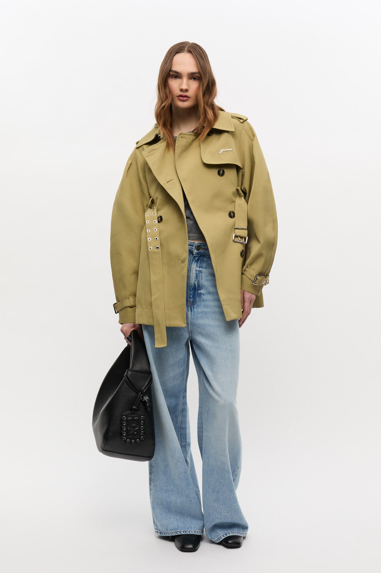 Heavy Twill Midi Trench Coat