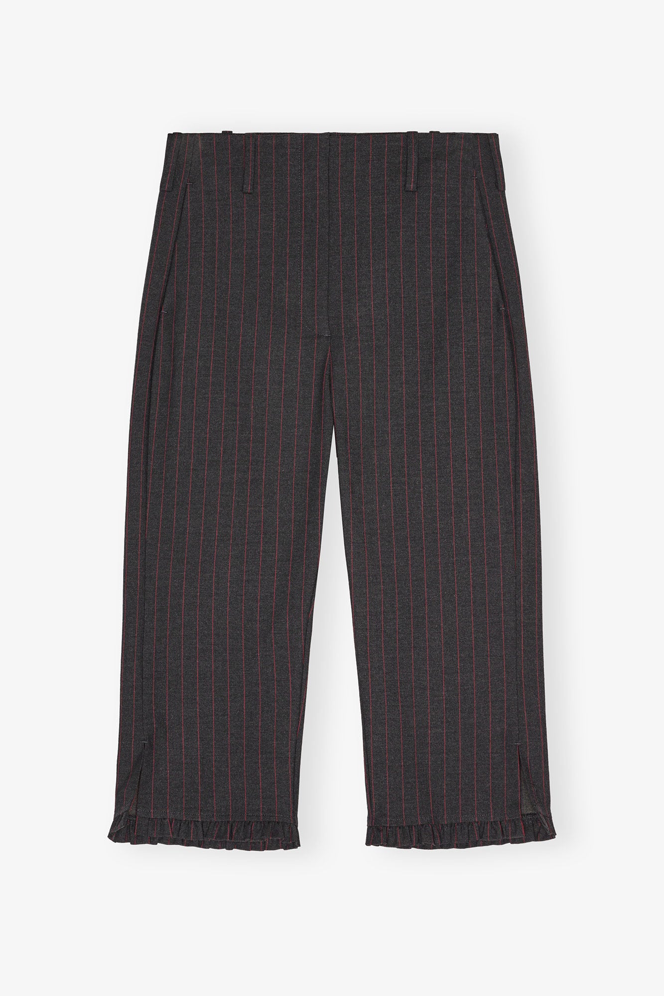 Stretch Stripe Tailoring Capri Pants