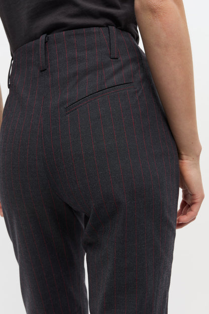 Stretch Stripe Tailoring Capri Pants