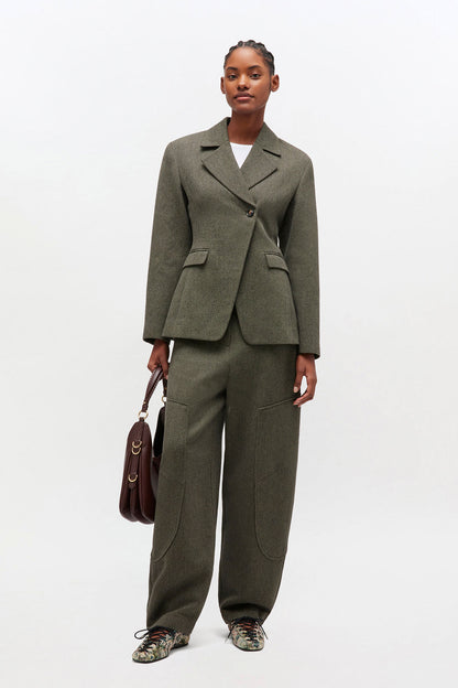 Mouline Suiting Curved Pants