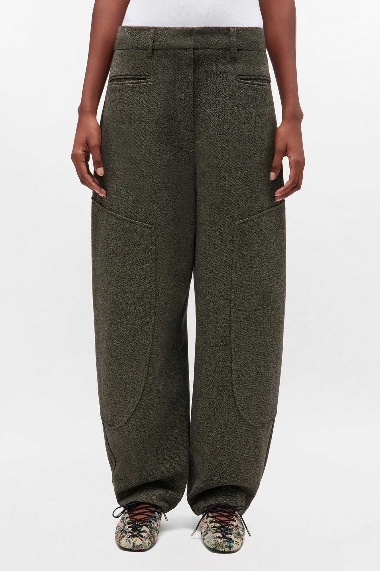 Mouline Suiting Curved Pants