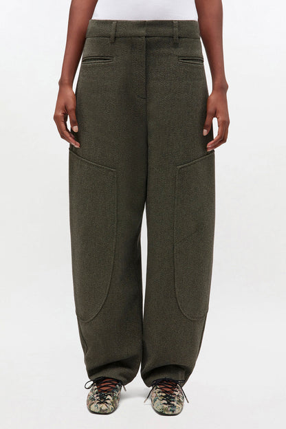 Mouline Suiting Curved Pants