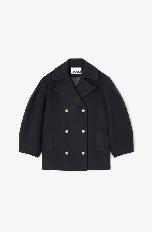 Peacoat Wool Midi Coat