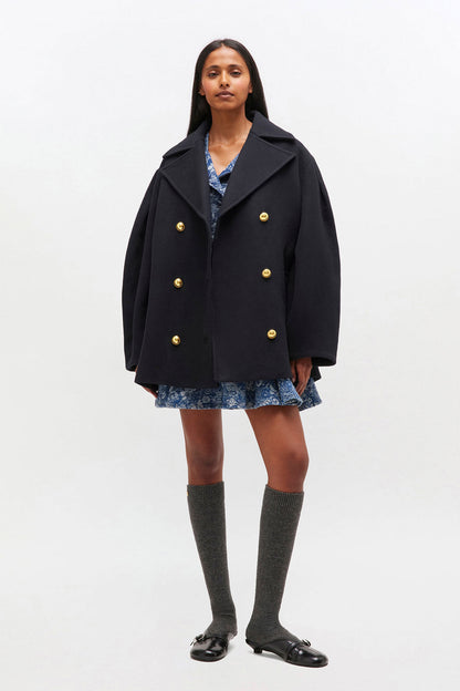 Peacoat Wool Midi Coat