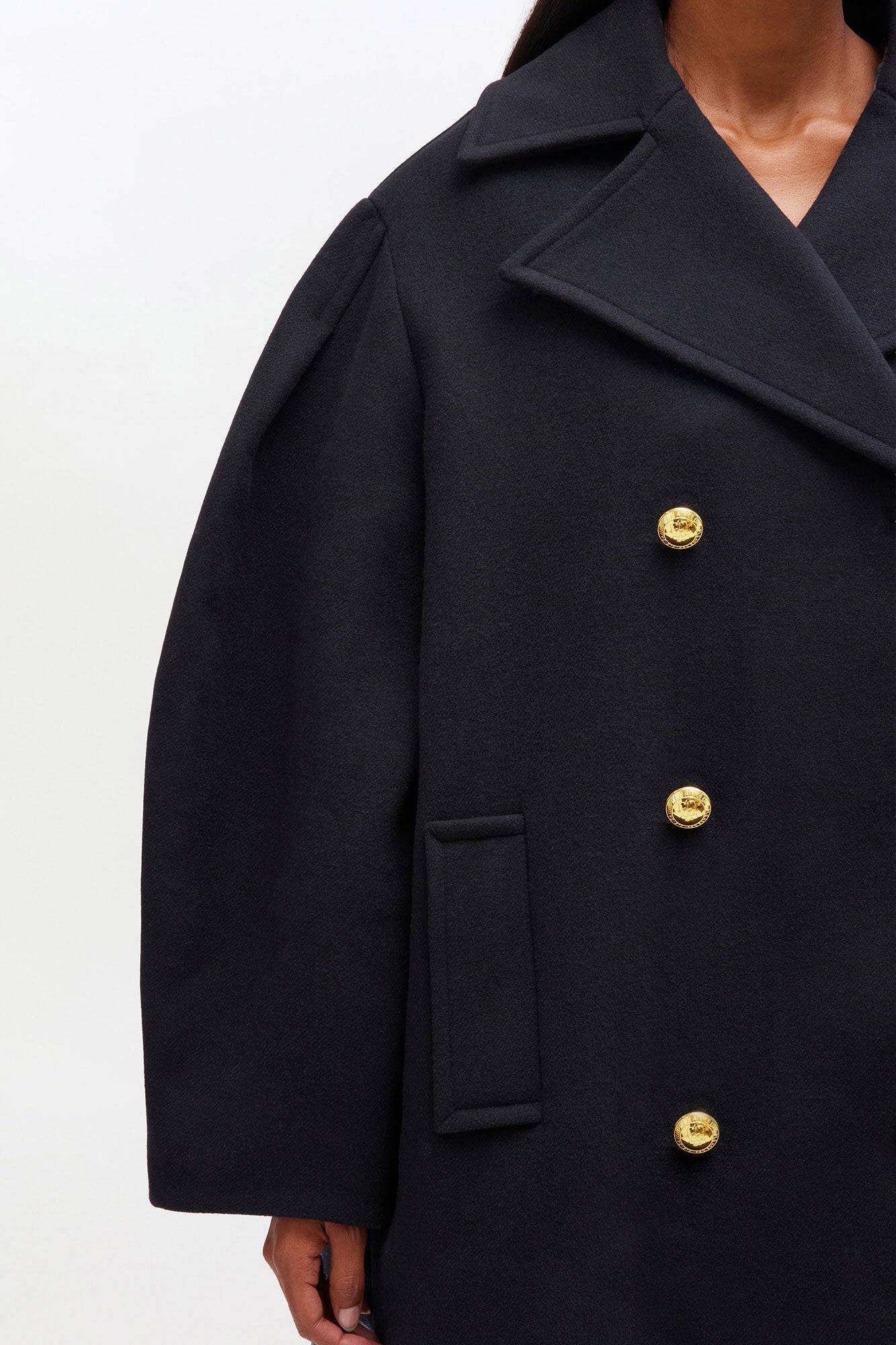 Peacoat Wool Midi Coat