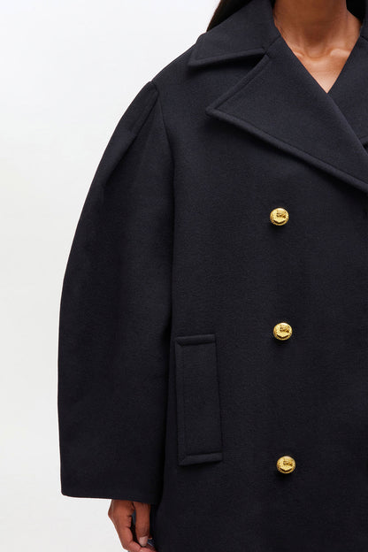 Peacoat Wool Midi Coat